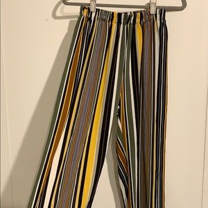 Summer striped flowy pants